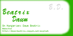 beatrix daum business card